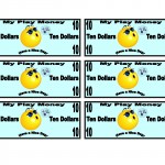 10 dollar template with filled in color