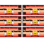 1000 dollar template with filled in color
