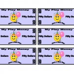 50 dollar template with filled in color