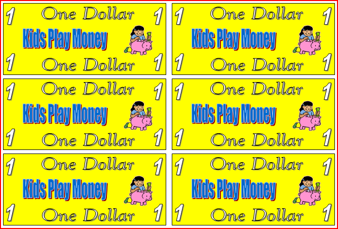 Customizable One Dollar Word template sheet